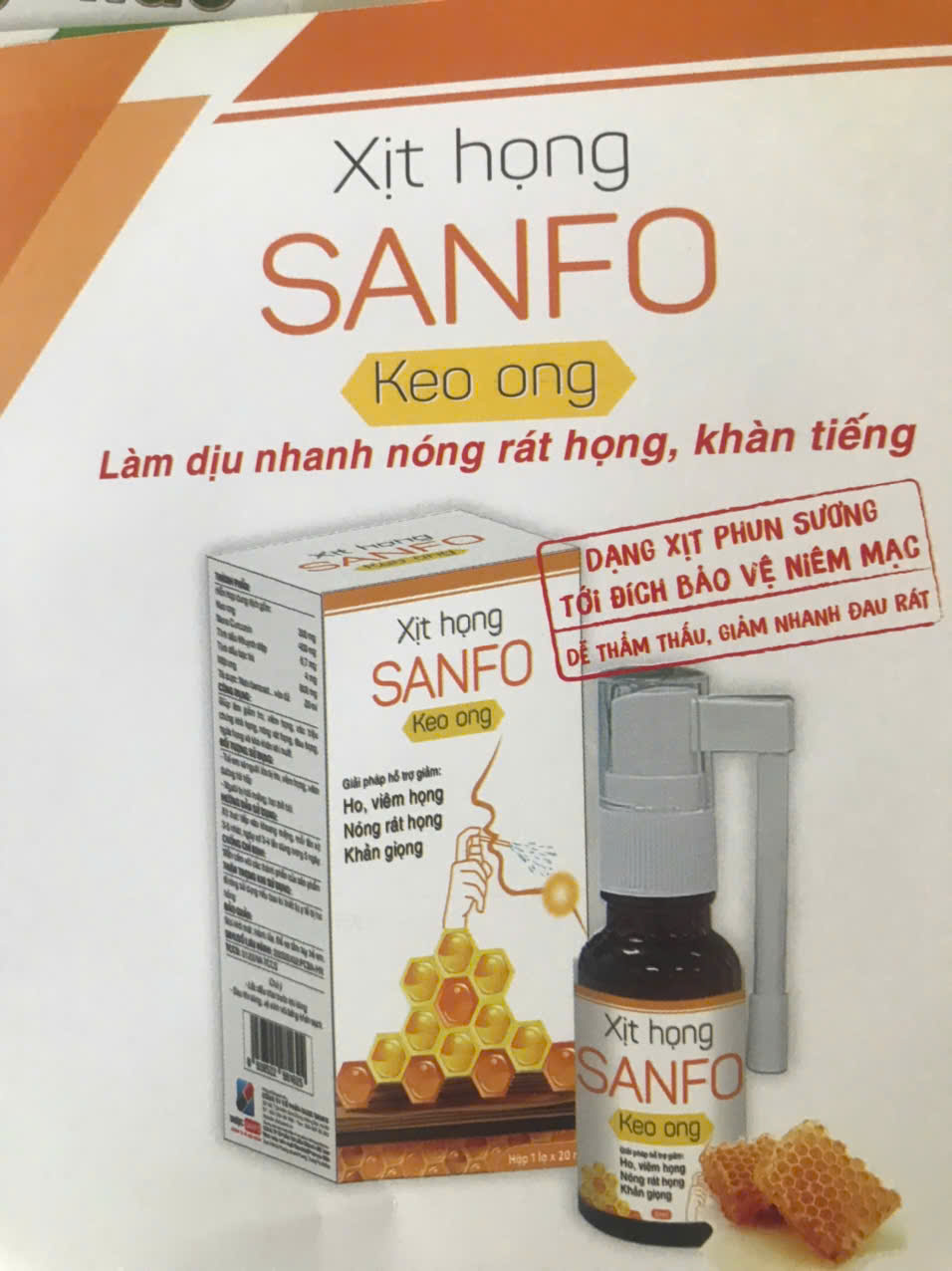 XỊT HỌNG SANFO KEO ONG +